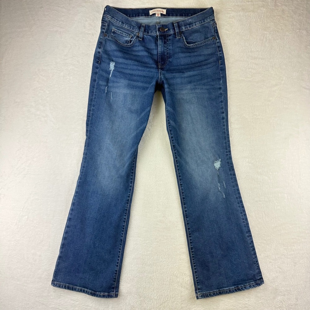 Lucky Brand Jeans Womens Sweet Mid Rise Boot 8/29 Blue Distressed Bootcut Denim